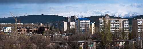 city panorama spring view kg 2010 bishkek