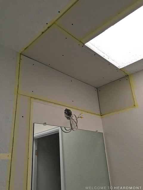 Drywall Taped Above Vanity | Welcome to Heardmont