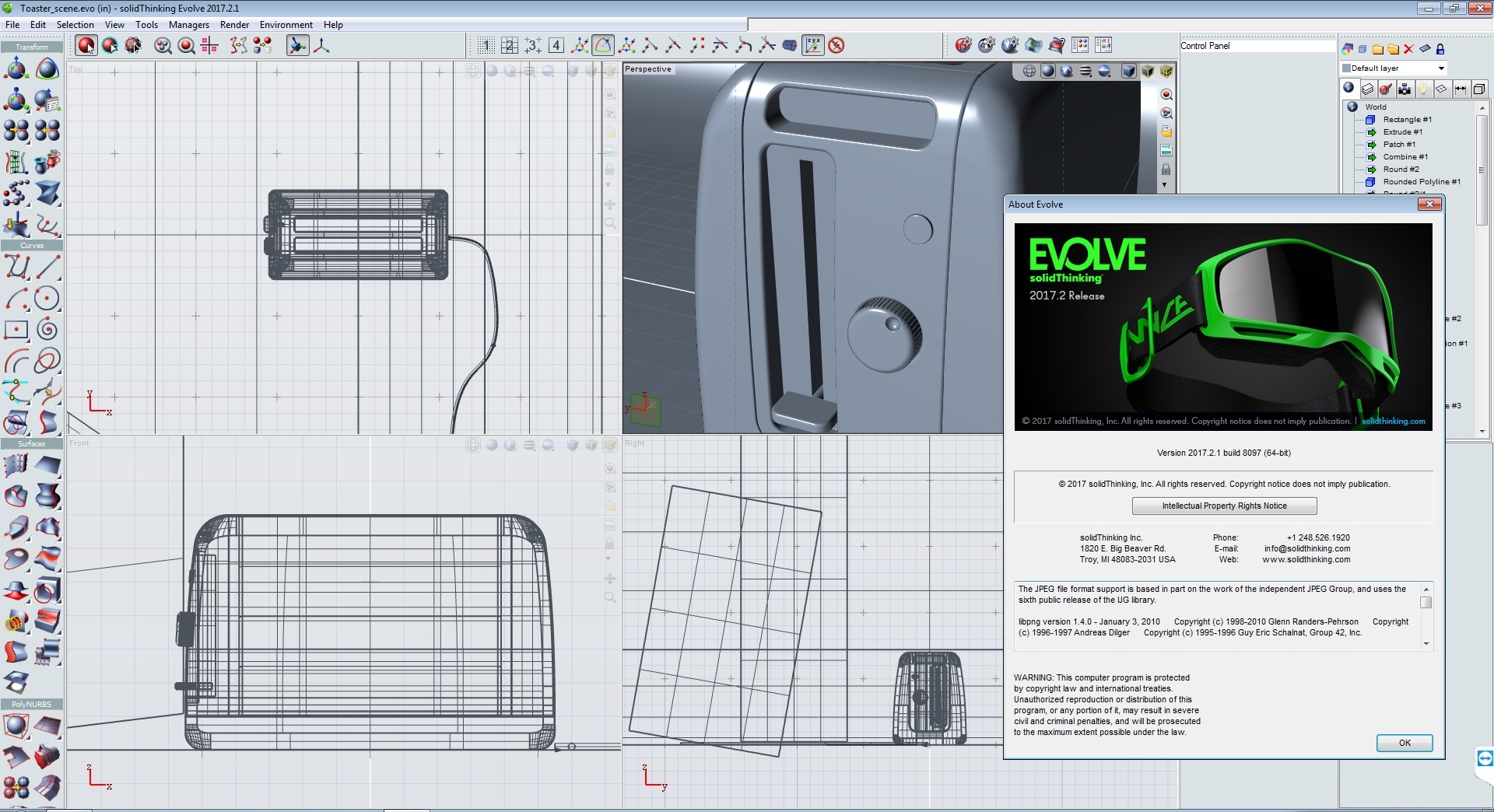 working with solidThinking Evolve 2017.2.1 build 8097 full