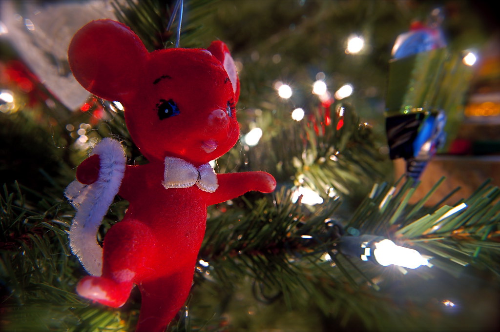 1970 Little Red Mouse Ornament