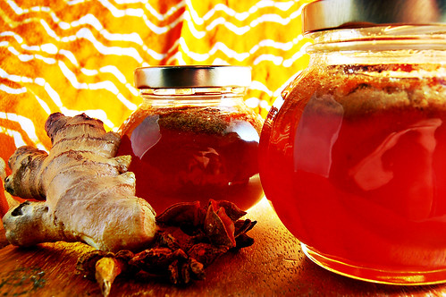 food golden amber ginger yummy warm tea herbs drink sweet handmade cinnamon honey products etsy localhoney jars nutmeg sweetener infused healthfood staranise flavoredhoney infusedhoney pixiespocket hawcreekhoney