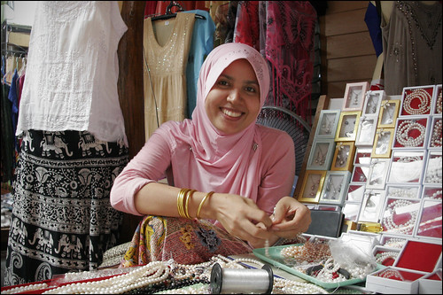 Jewelery seller at Koh Panyee