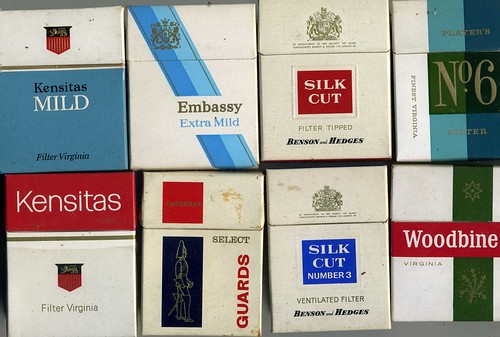 The VIrtual Tobacconist -  Flip-top UK Cigarette Packets - Brands, c 1970