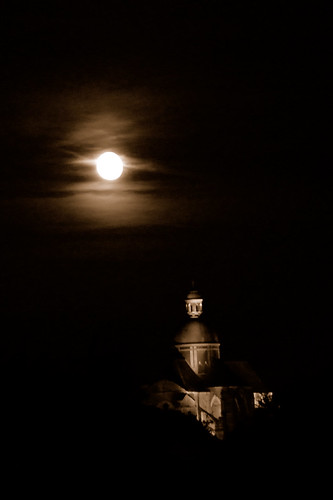 sunset nature lune photo nuit crepuscule lever provins collégiale