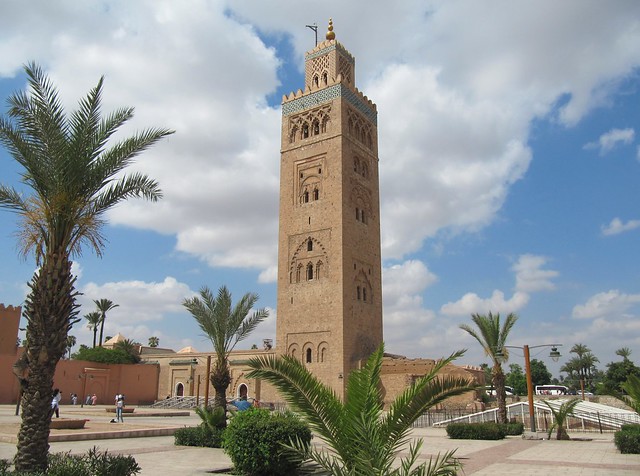 Landmark Minaret, Koutoubia Mosque, Marrakesh, Morocco