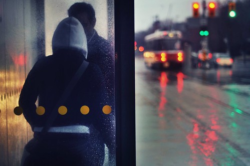 rainy shelter streetcar spadinaroad dontchathink fakediptych roadsoundsbetter streetcarkeh imeanavenue
