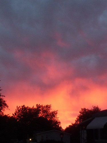 trees sunset sky orange west june clouds spring dusk belmont michigan