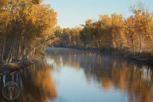 autumn sunrise river idaho boise boiseriver