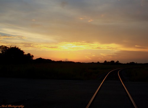 railroad sunset sky canon outdoors alabama scenic tracks