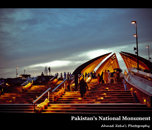 pakistan monument evening national citylights islamabad pakistanmovement abigfave anawesomeshot pakistanmonument