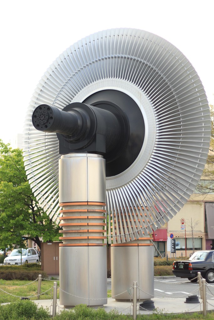 Hitachi turbine monument