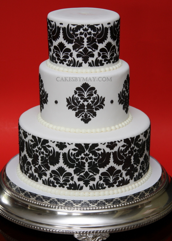 Damask Pattern  Wedding  Cake  a photo on Flickriver