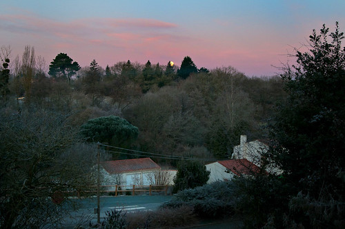 sunset sur yon vendée aube dompierre janvier2010
