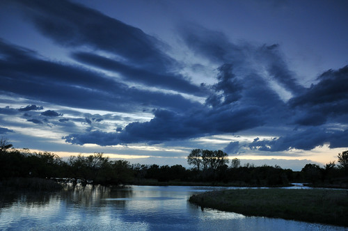 park blue sunset water creek reflections dark kansas wichita chisholm chisholmcreekpark