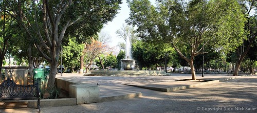 park parque trees fountain de mexico peace arboles angle pano wide panoramic calm oaxaca panaramic pana juarez llano juárez