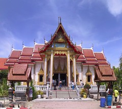 Temple with wax statues of the two monks