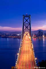 bay bridge night color