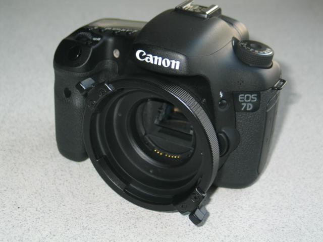 Canon 7D - OCT-19 mount - with camera