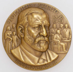 Freud Great men of medicine medal by Belskie