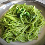 Pesto-Rezepte: ©Spaghetti mit Brunnenkresse-Pesto 001