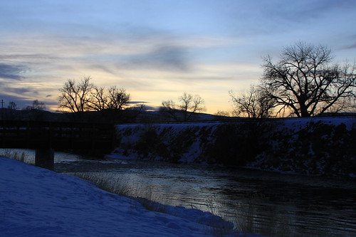 winter sunset snow landscape bighornriver