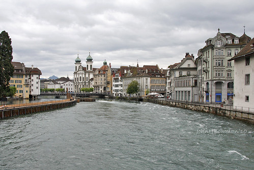 switzerland may rivers lucerne 2010 reussriver jesuitchurch