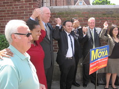 Rallying Elected Officials in Queens for Francisco Moya