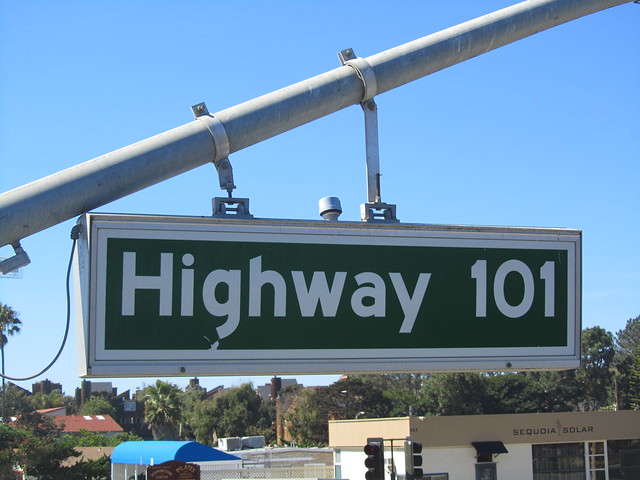 california highway 101 sign flickr