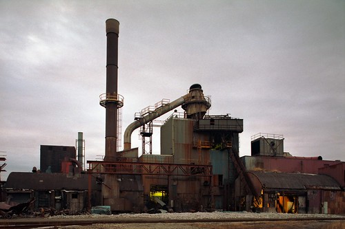 winter plant industry rust steel indiana smokestack nikonf5 shiftlens nikkorpc28mmf35 nikkor600mmf4edais