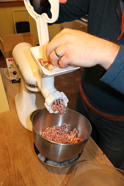 sausage grinding, by Rachel Tayse