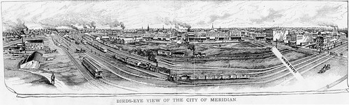 mississippi downtown trains hotels meridian linedrawing citydirectory depots