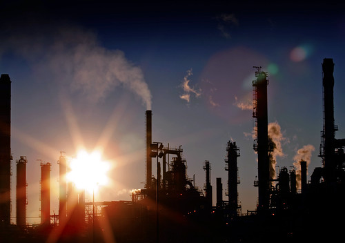 sunset silhouette canon oil refinery flair petrocan 50d weekendassignmentcontest