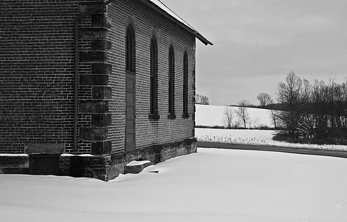 winter ohio bw snow brick landscape geotagged nikon raw nef schoolhouse cs4 d3s starkcountyohio navarreohio nikongp1 pse8 sigma2470ifexdghsm