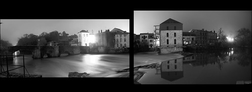 blackandwhite panorama night view nuit vue overview clisson vuedensemble 44190