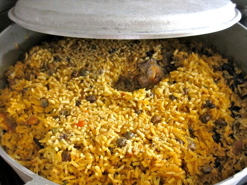 PR: arroz con gandules w/morcilla