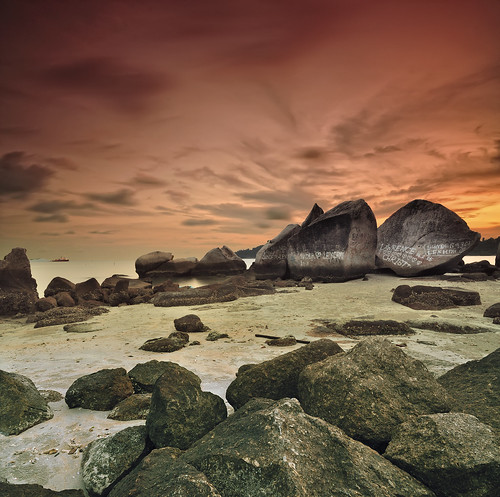 sunset beach island nikon pangkor tokina malaysia soe pulau pasir blend perak cokin blueribbonwinner vertorama bogak