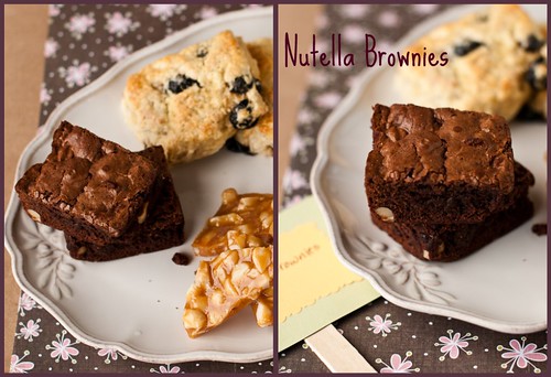 Nutella brownies collage