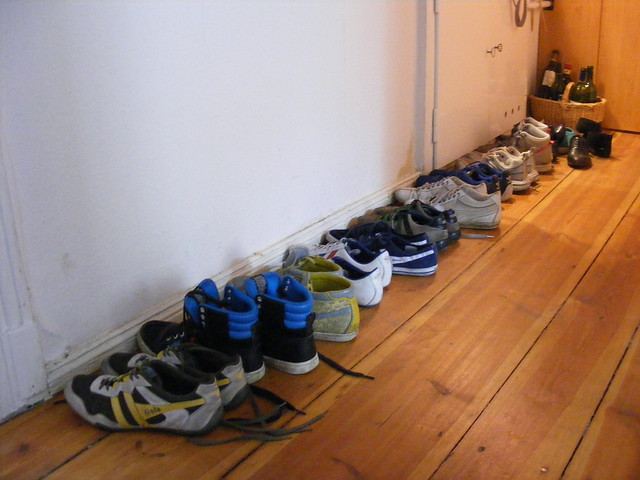 Shoes in a corridor
