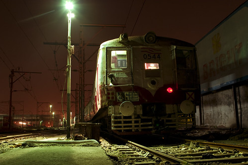 india station electric night yard train long exposure nocturnal suburban bombay commuter suburb mumbai bandra switching