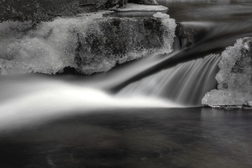 blackandwhite bw ice water waterfall nc northcarolina icy cascade hdr naturephotography photomatix southmountainsstatepark burkecounty jacobsfork davidhopkinsphotography northcarolinahdrs ncpedia