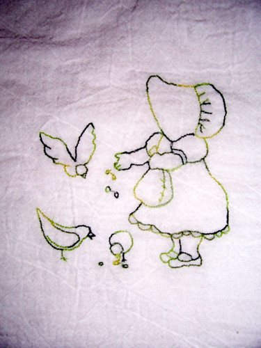 home kitchen vintage dish tea gifts cotton towels accessories embroidered sunbonnet floursack fernforgie hangingtreelodge