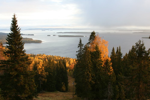 lake sunrise finland landscape koli pielinen