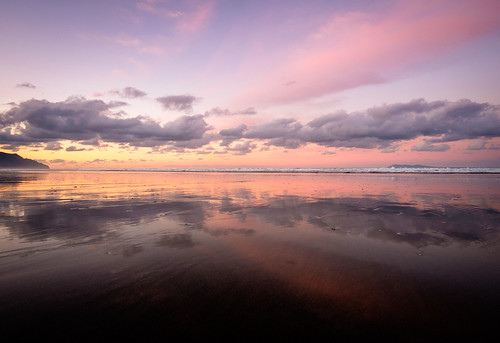 tide newzealand sunset ankh pink water colour sky reflection light caldwell clouds dusk