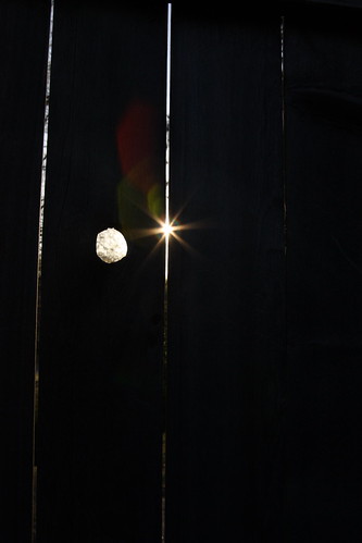 sunset fence outside lensflare