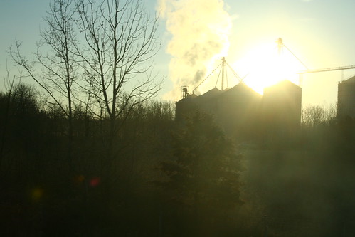 winter wisconsin barn sunrise frost silo