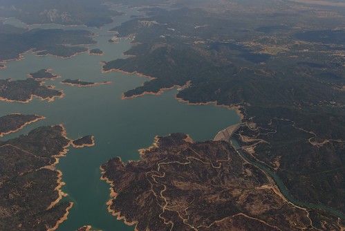 california sky usa lake geotagged view dam artificial aerial shasta airborne vue californie aérienne farwest2009