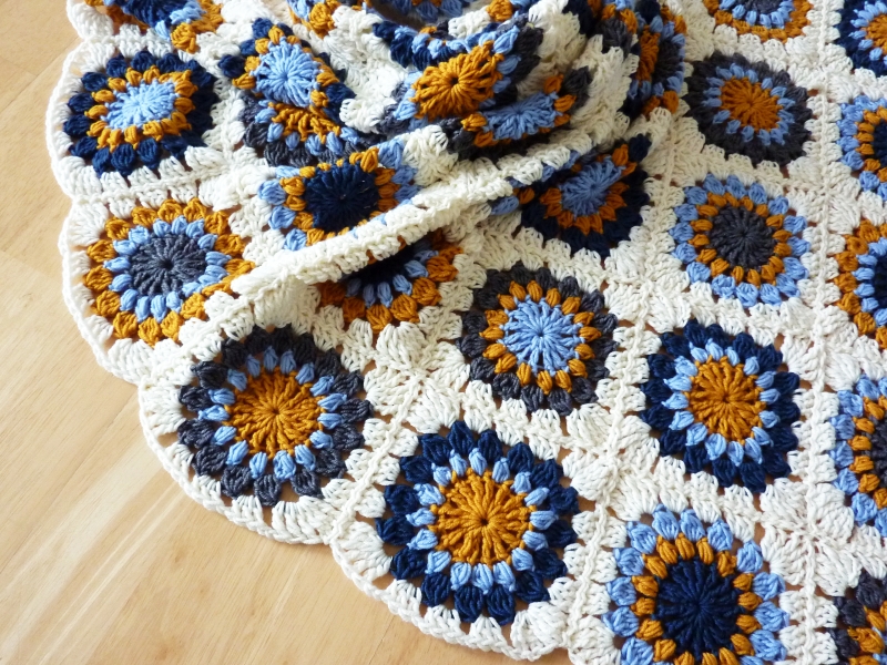 finished! granny square blanket