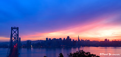 San Francisco cityscape sunset color