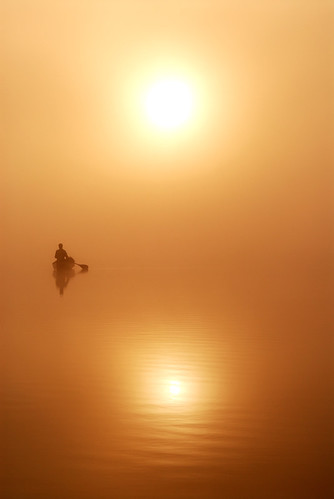 sun mist lake ontario canada water misty sunrise paddle canoe hazy basshaunt