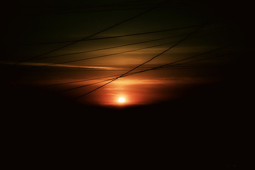 sanfrancisco sunset orange sun powerlines jadeluxx